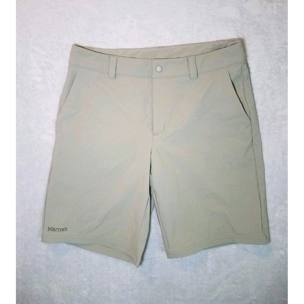 Marmot Shorts Mens 32 Outdoor Chino Hiking Camp Travel Nylon Flat Front